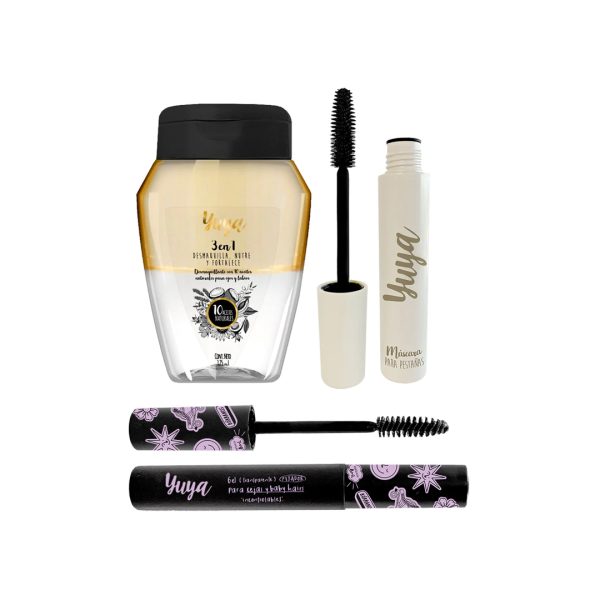 YUYA SET MASCARA 10 ACEITES GEL FIJADOR DE CEJAS DESMAQUILLANTE 3 EN1 - Imagen 2
