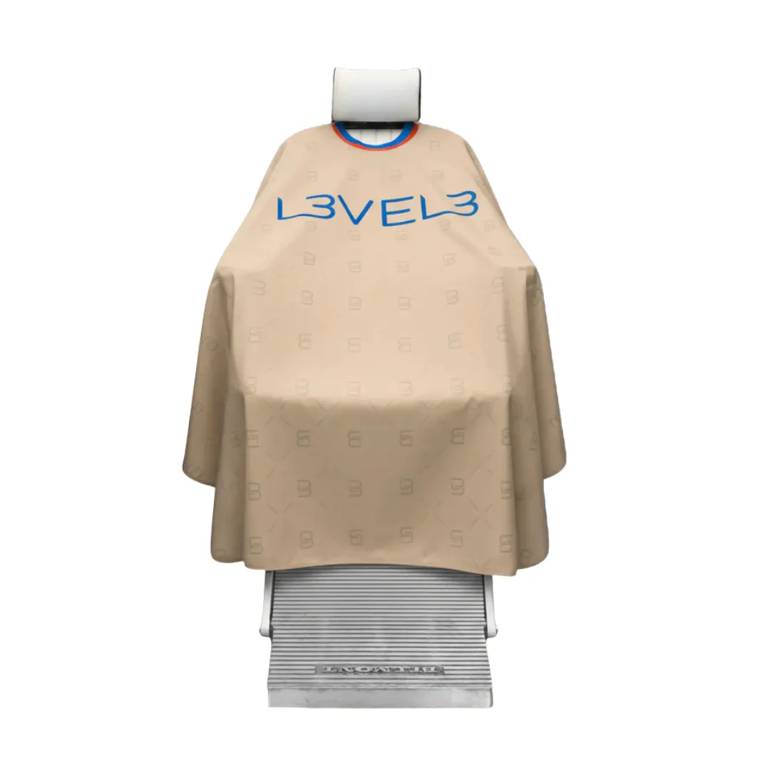 Cape with Rubber Neck Beige with Red Trim L3VEL3