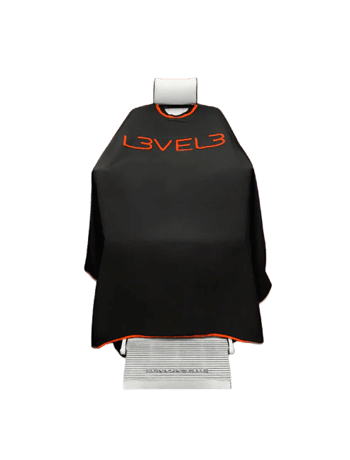 Cape with Rubber Neck Black with Red Trim L3VEL3