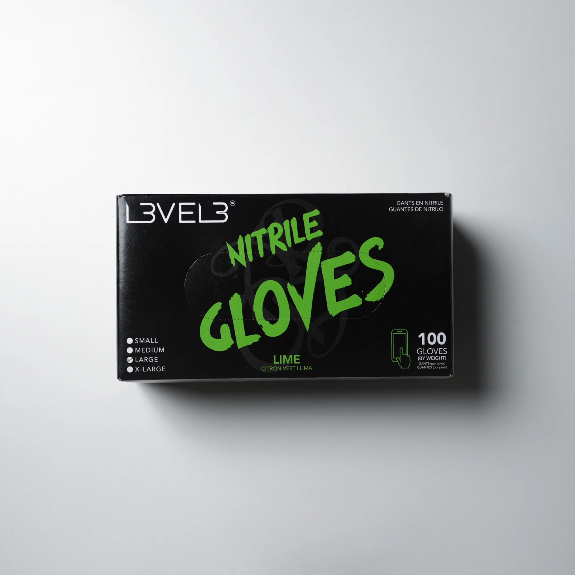 Guantes de Nitrilo Profesionales (Lime / Verde Lima) TALLA M