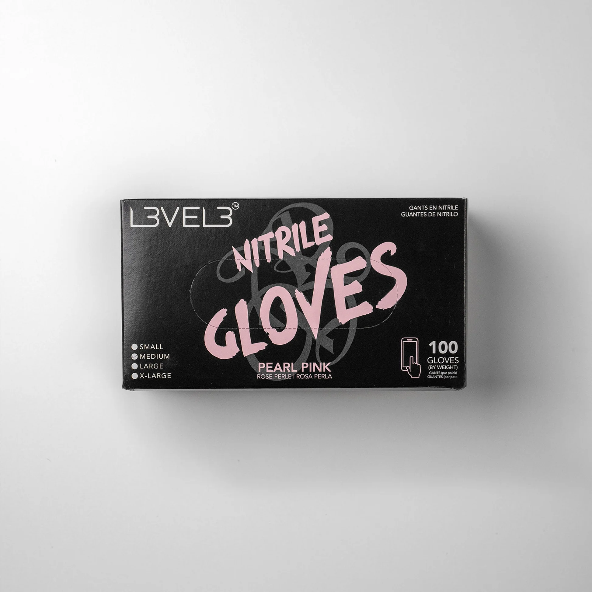 Guantes de Nitrilo Profesionales (Pearl Pink / Rosa Perla) TALLA S