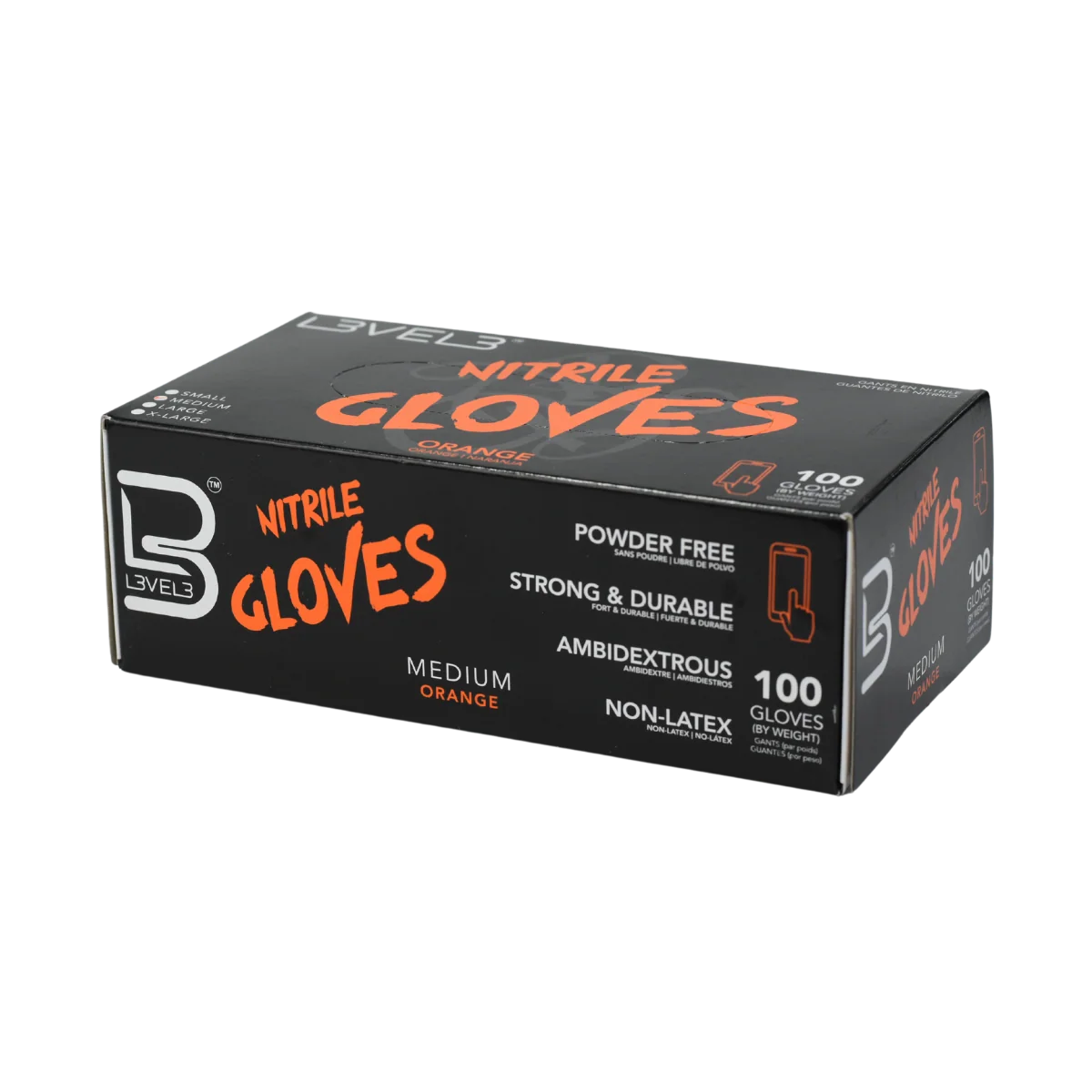 Guantes de Nitrilo Profesionales (Orange / Naranja) TALLA S