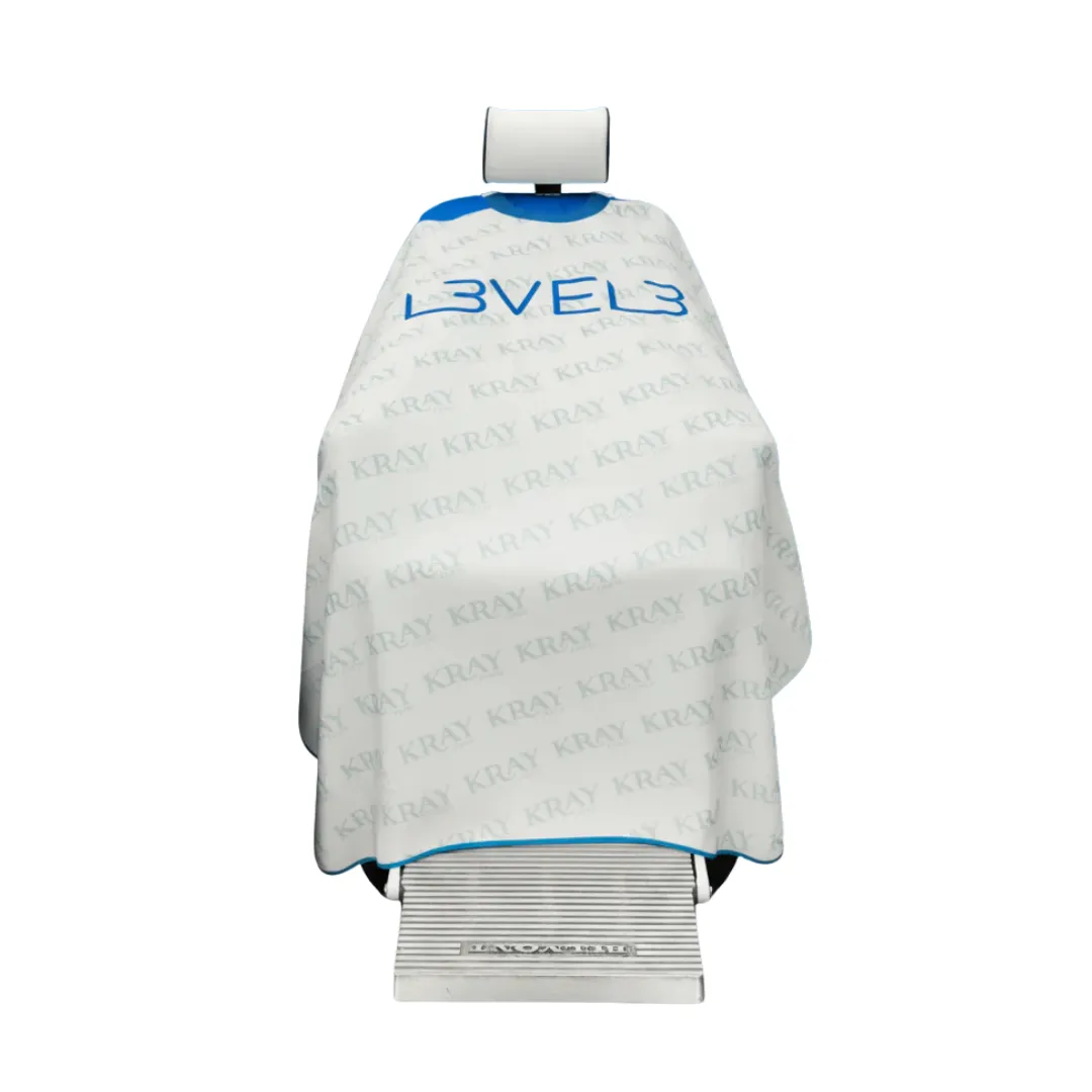 Capa Profesional con Cuello de Goma (White / Cyan)
