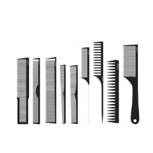 Set de Peines de Carbón Profesional (9 piezas)